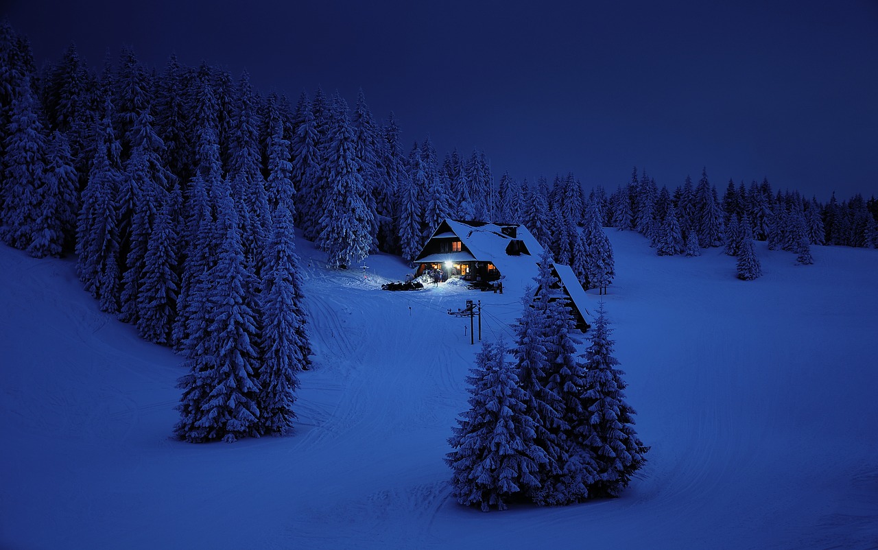 Domek v zimě